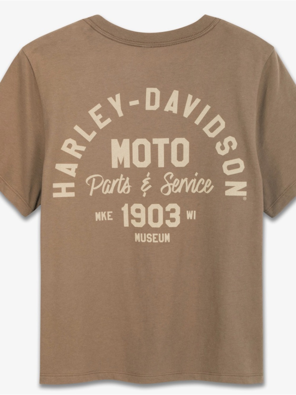 Harley-Davidson Brown Moto Parts & Service Graphic Tee